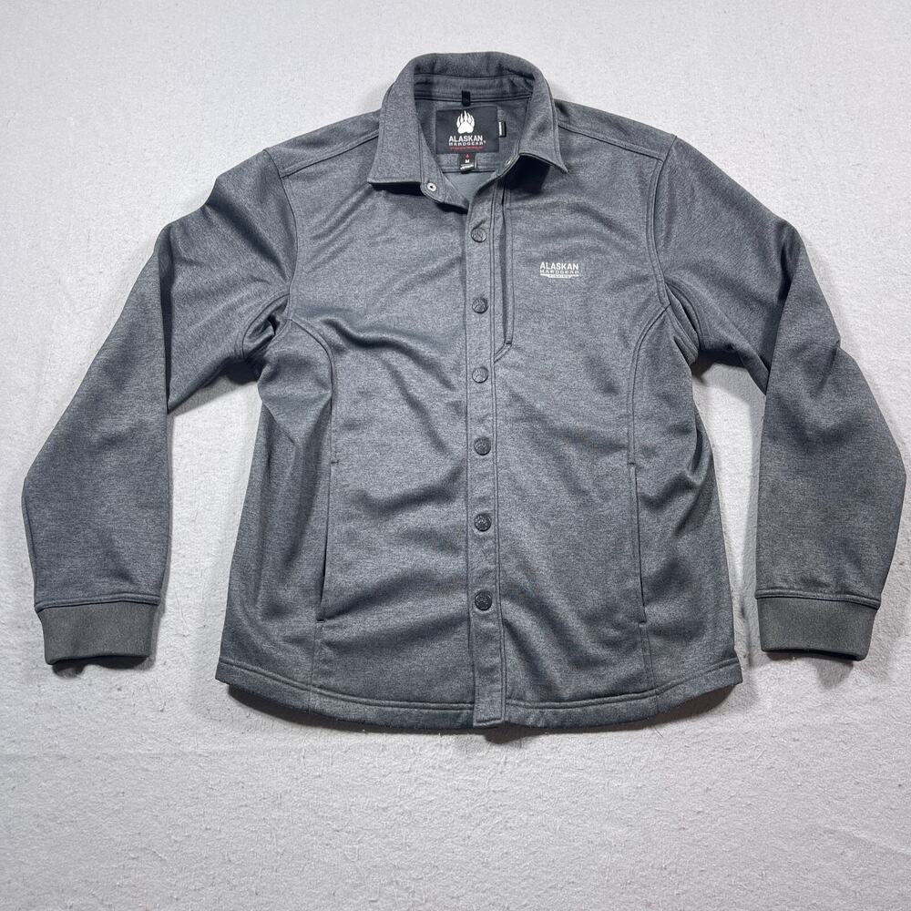 Alaskan Hardgear Duluth‎ Trading Co Gray Fleece Lined Snap Front Shacket Mens M